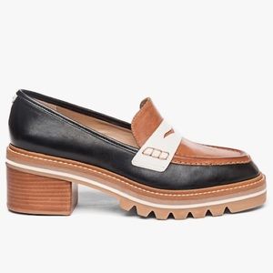 New Bernardo x Anthropologie Selma Leather Loafers 6 M Black Handcrafted